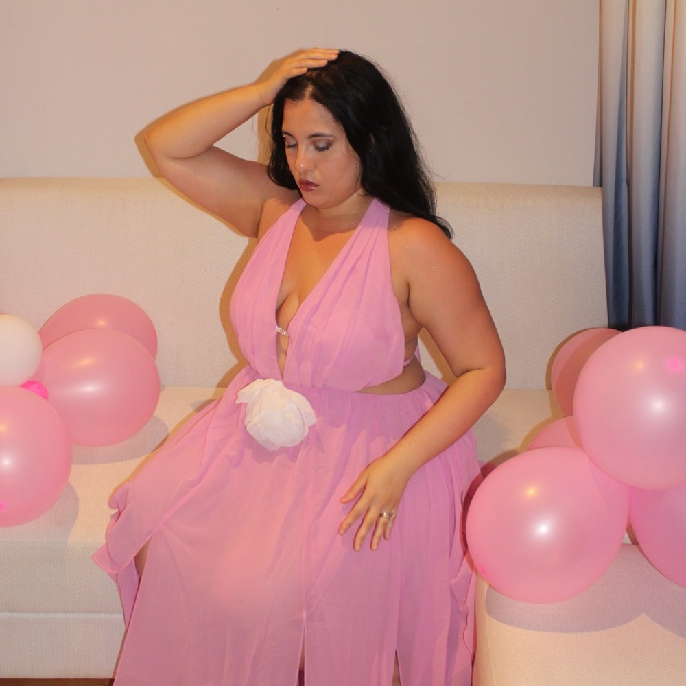 Fashion Nova Pink Maxi Dress